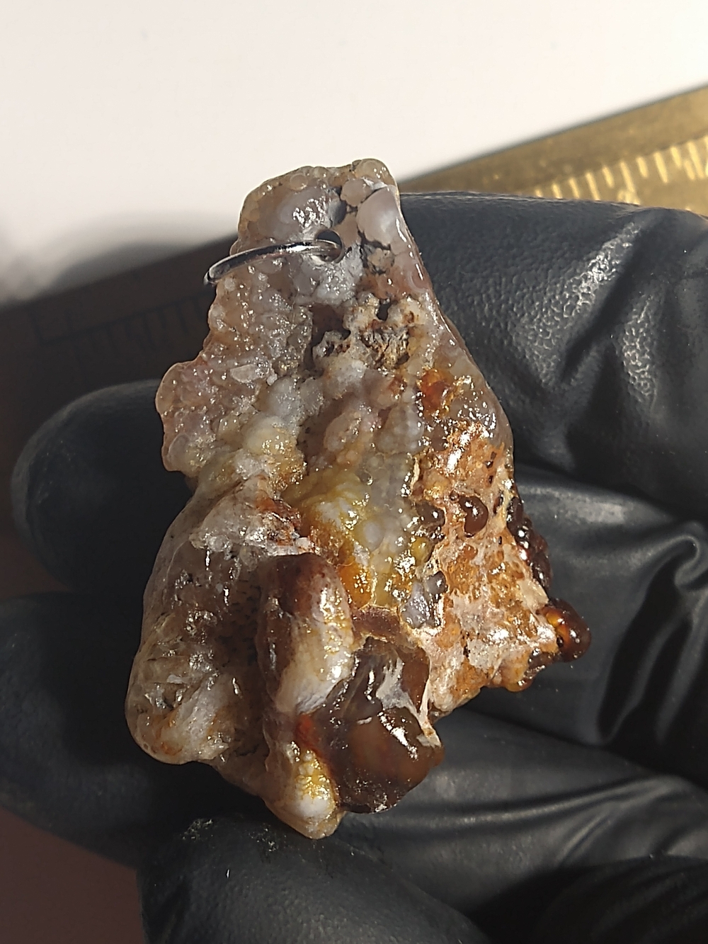 Fire Agate Pendant With Cool Form